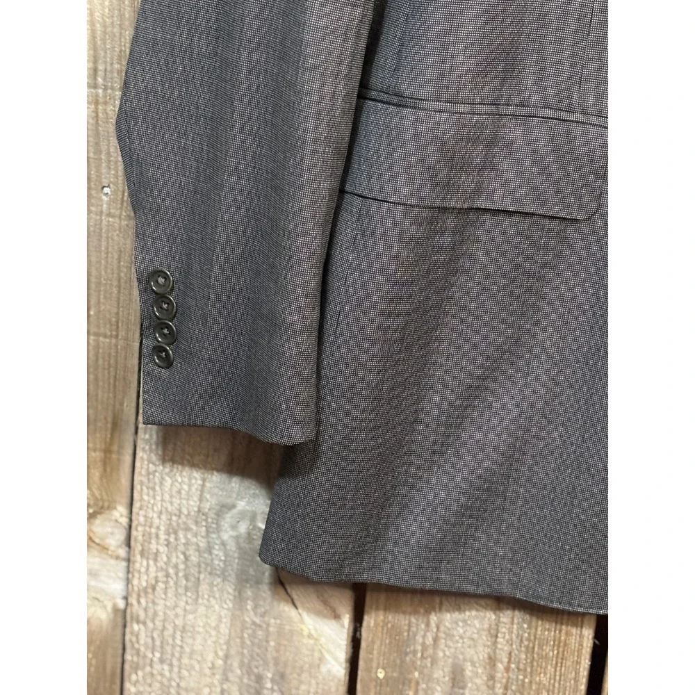 Canali Mens Grey Micro Pattern Two‎ Button Suit Jacket Blazer Made in Italy